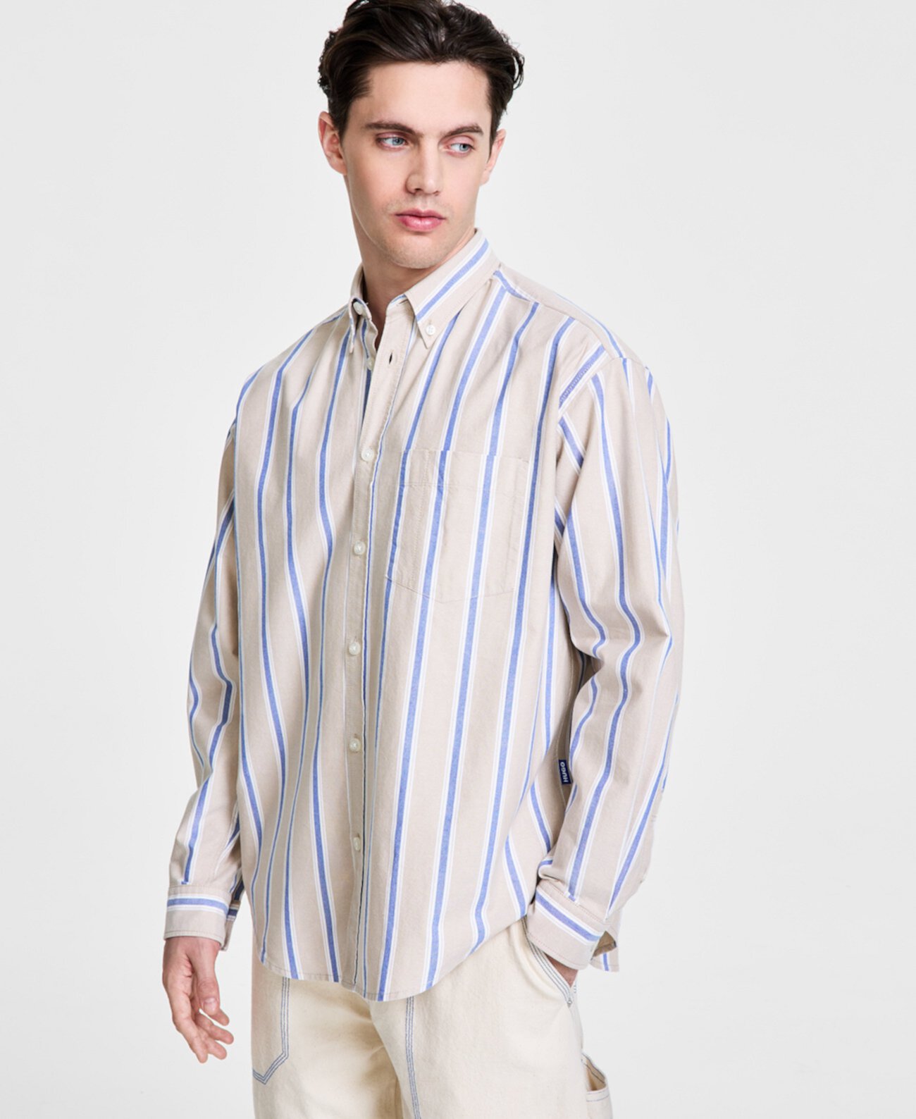 Men's Oversized-Fit Stripe Shirt Boss