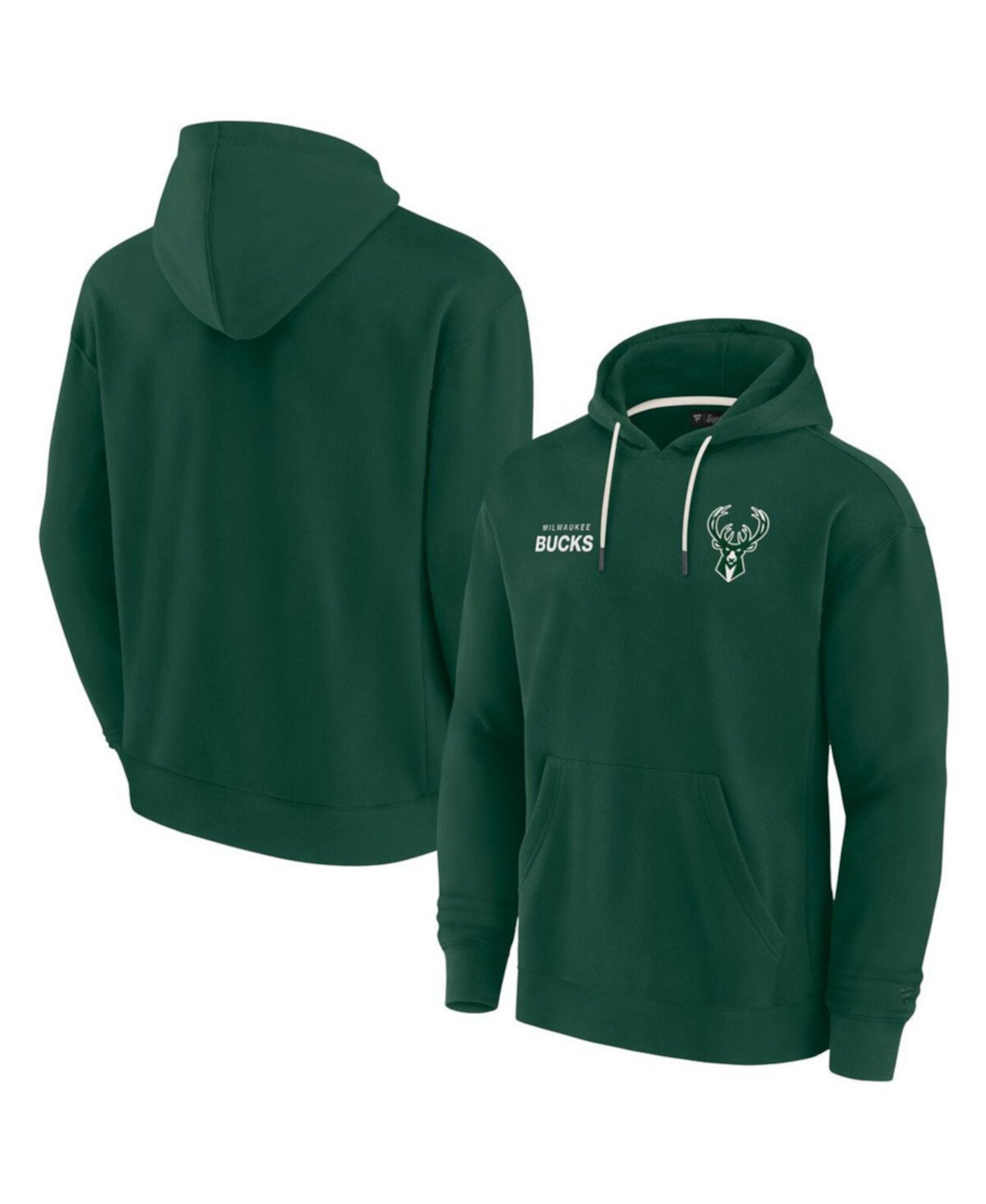 Men's and Women's Hunter Green Milwaukee Bucks Elements Super Soft Fleece Pullover Hoodie Fanatics