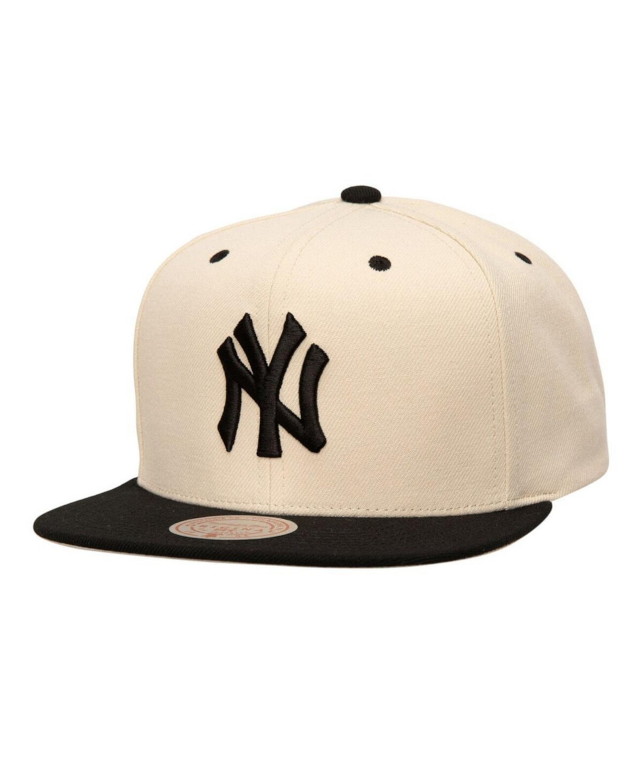 Men's Cream New York Yankees Snapback Hat Mitchell & Ness