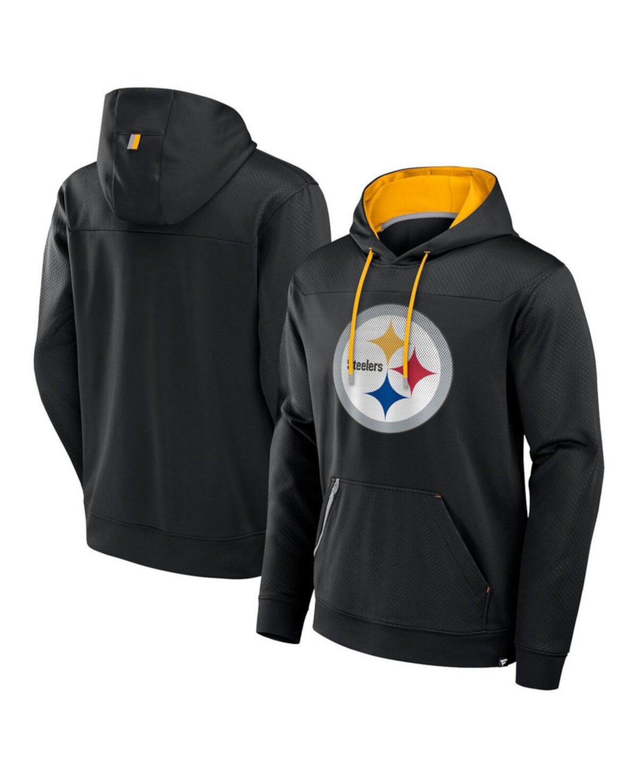 Men's Black Pittsburgh Steelers Defender Pullover Hoodie Fanatics