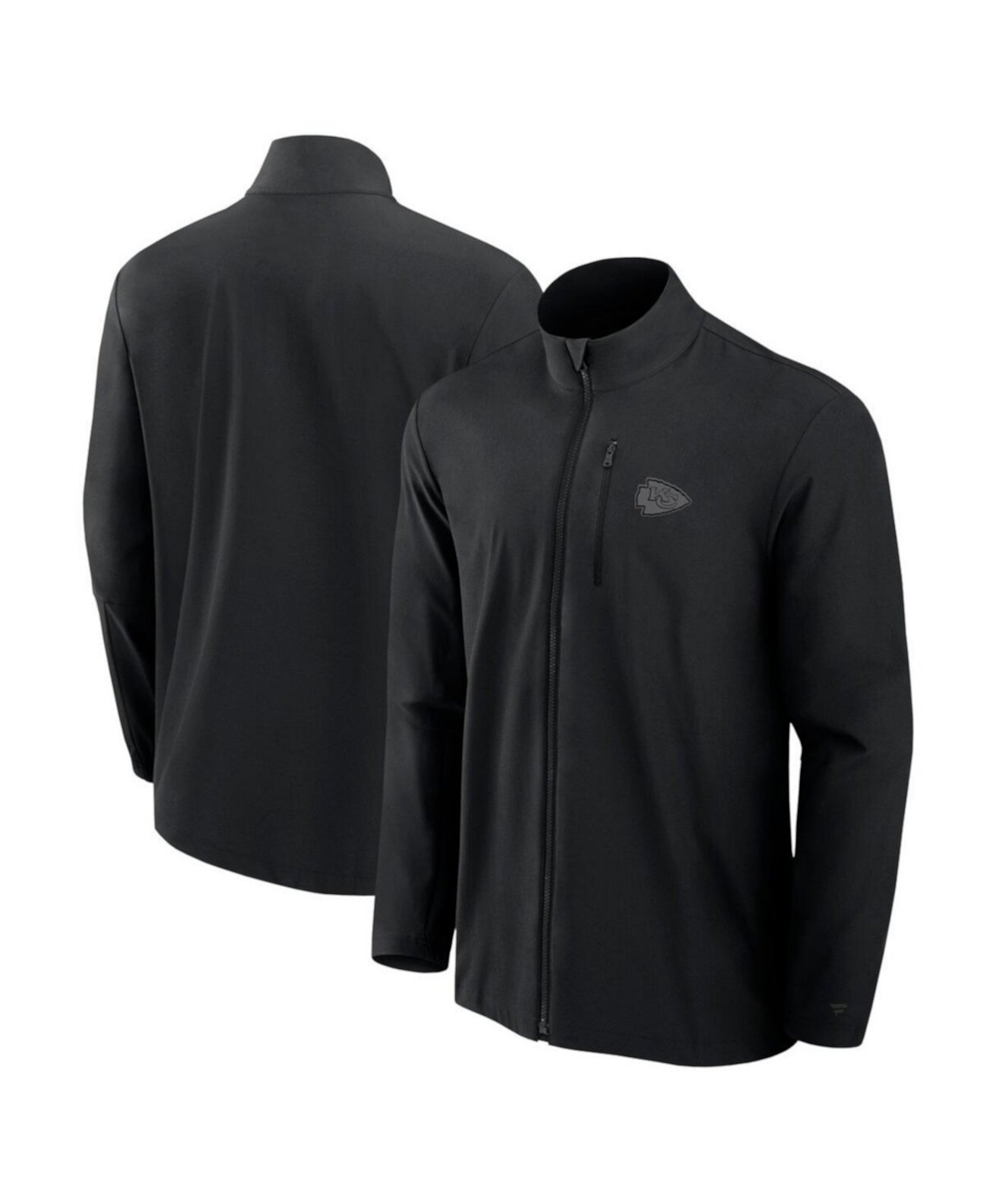 Men's Black Kansas City Chiefs Front Office Woven Full-Zip Jacket Fanatics