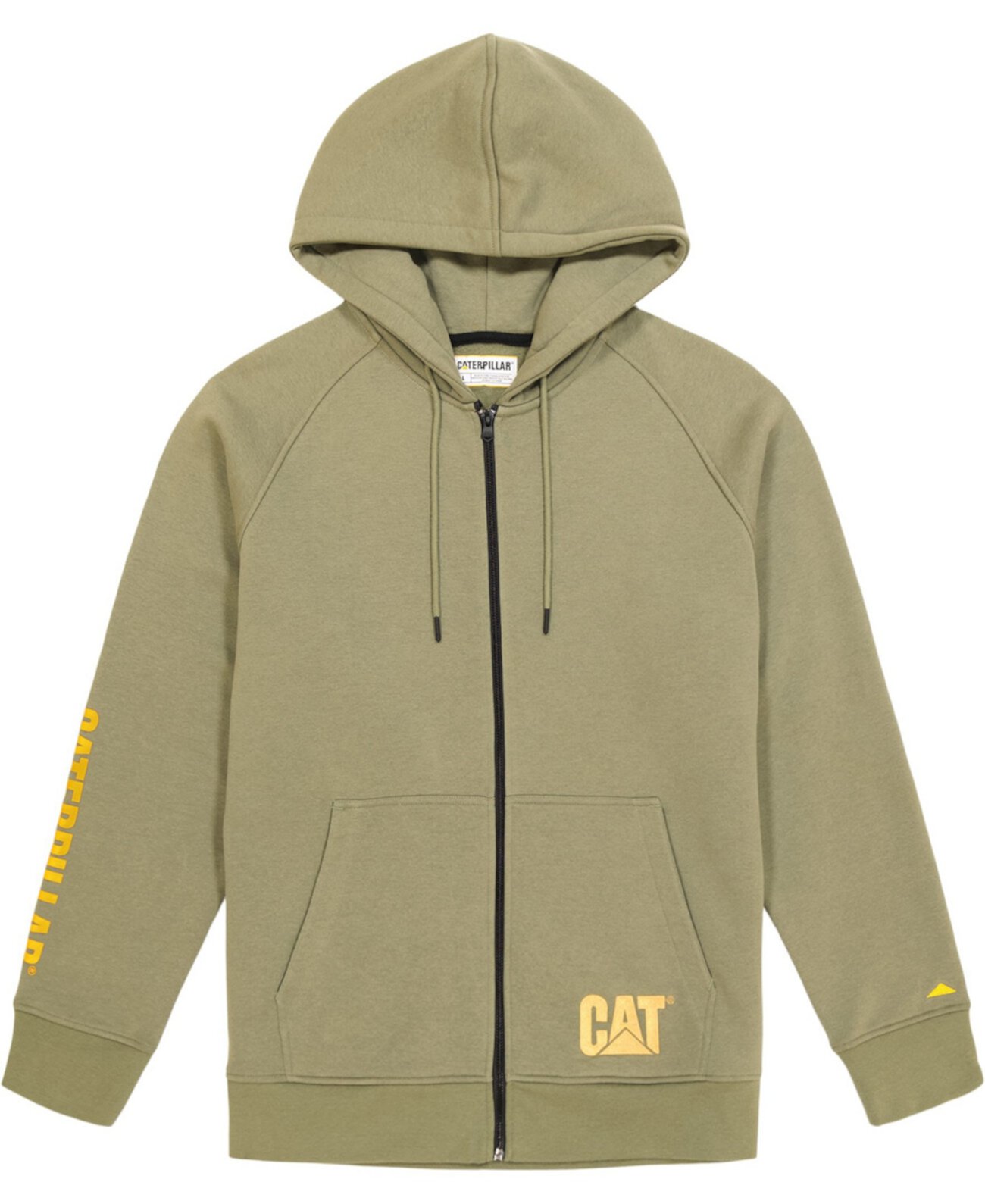 Men's Fleece Cat Logo Full Zip Hoodie Cat