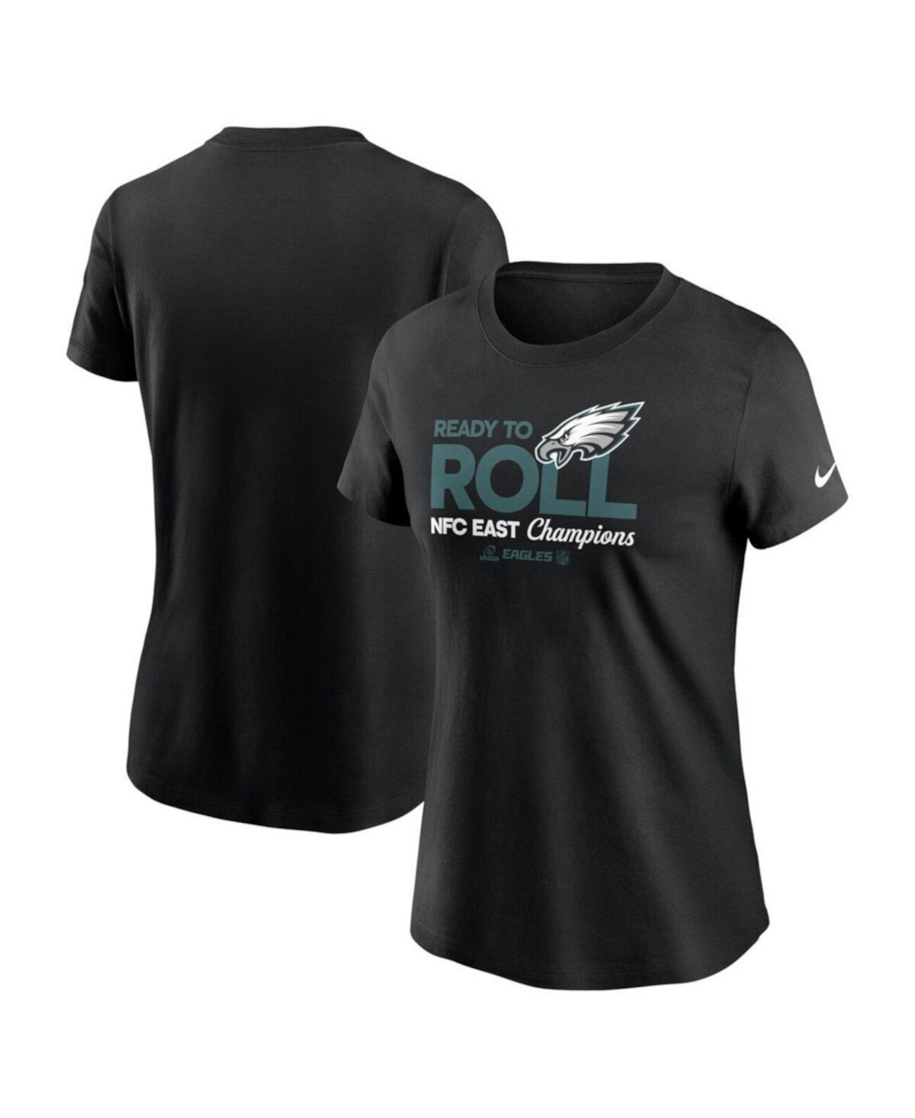 Women's Black Philadelphia Eagles 2024 NFC East Division Champions Locker Room Trophy Collection T-Shirt Nike