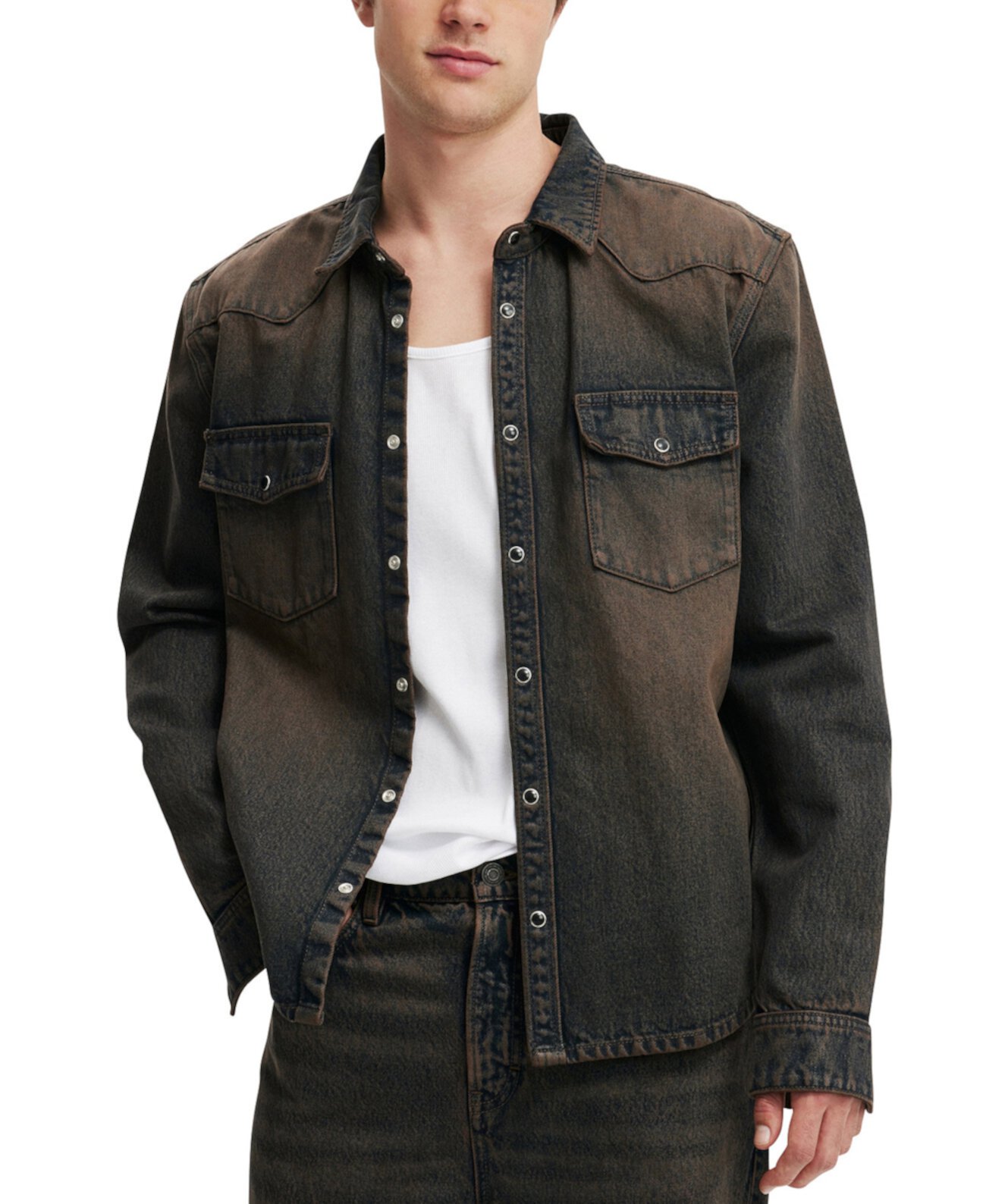 Men's Western Overshirt Cotton On