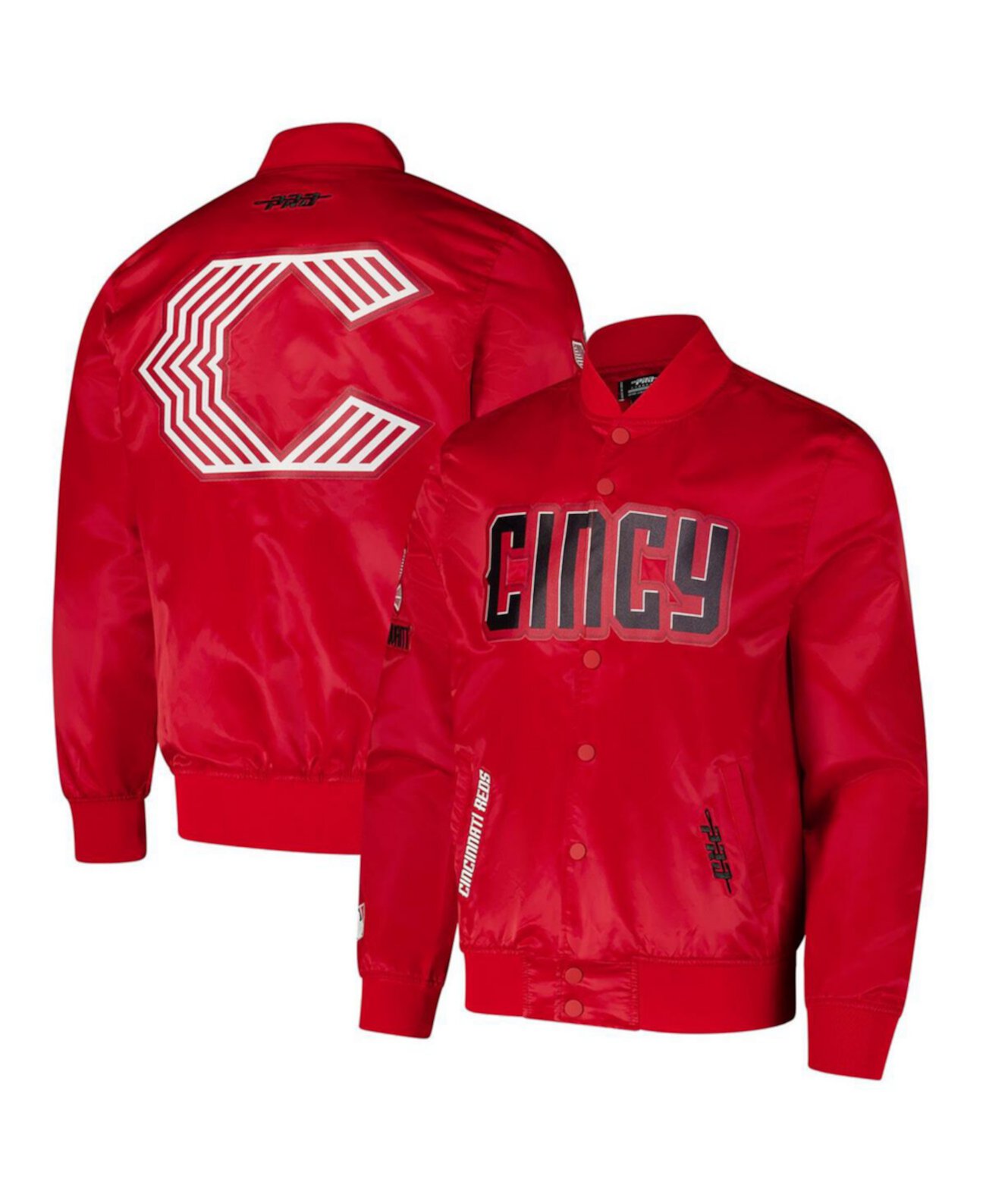 Men's Red Cincinnati Reds City Connect Satin Full-Snap Jacket Pro Standard