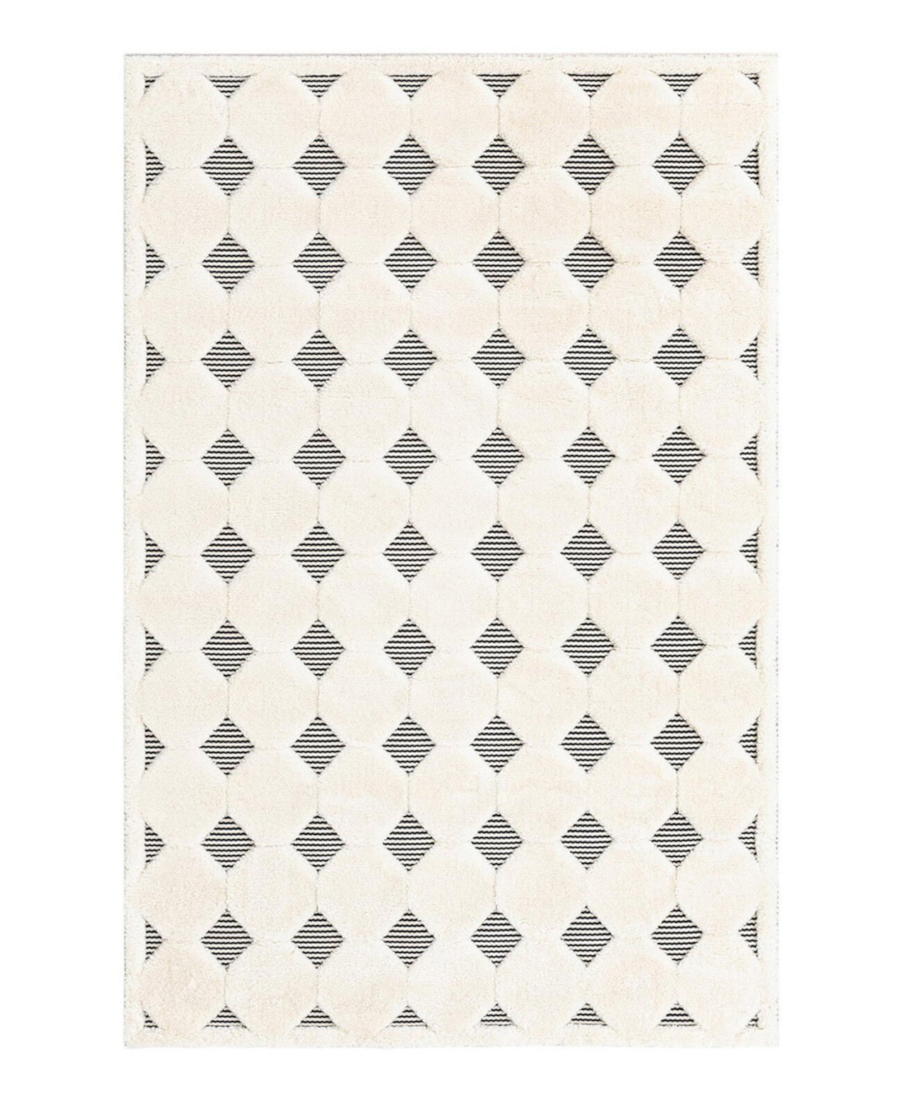 Textured Tones Diamonds 5'3"x8' Area Rug Bayshore Home