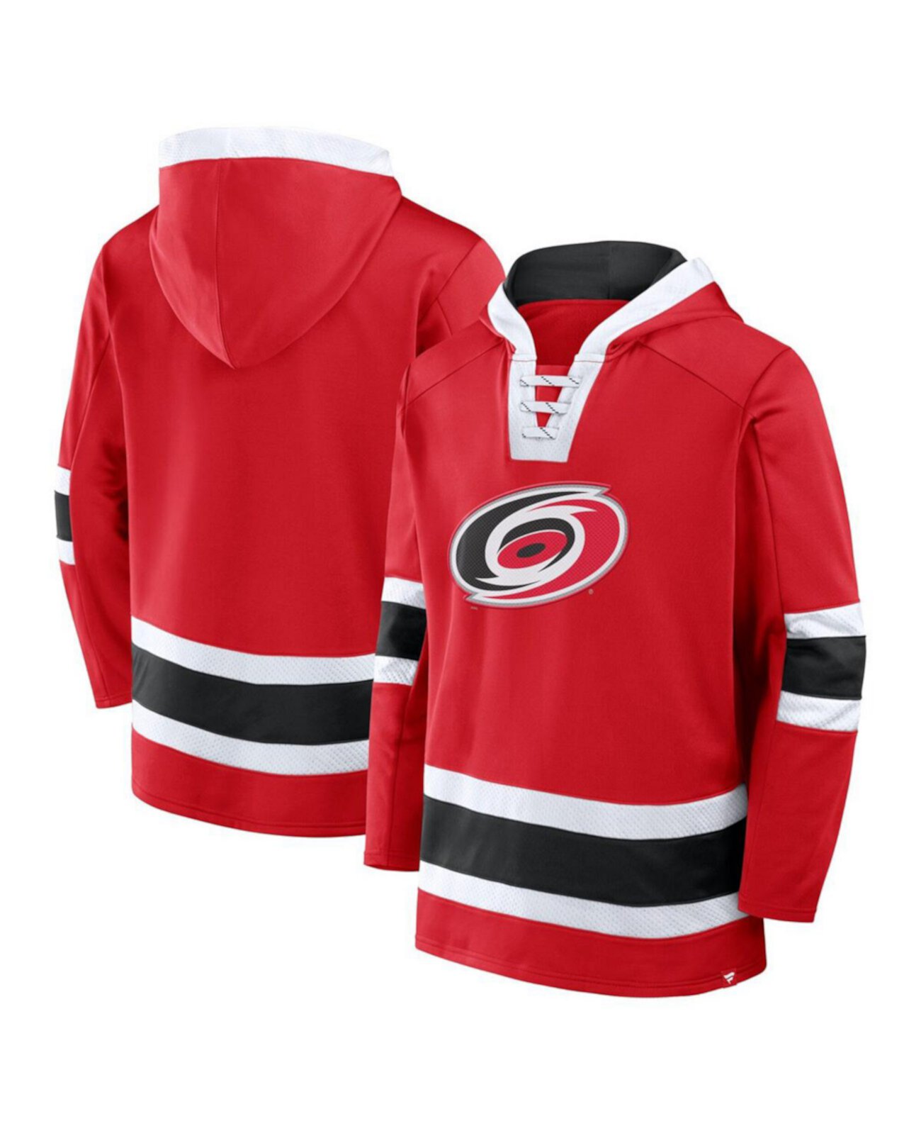 Men's Red Carolina Hurricanes Inside Line Fleece Pullover Hoodie Fanatics