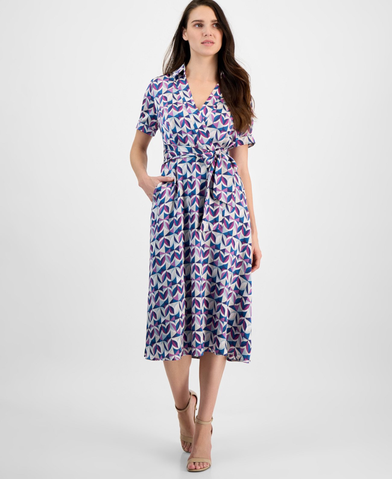 Women's Printed Midi Dress Tahari by ASL