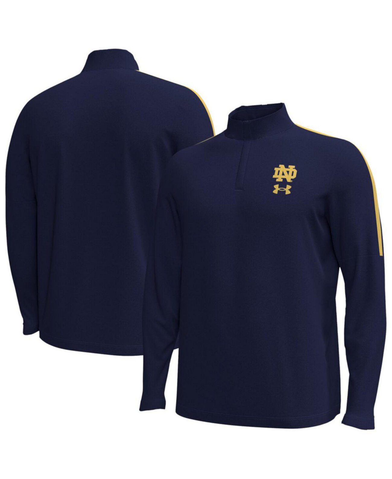 Men's Navy Notre Dame Fighting Irish Playoff Performance Quarter-Zip Jacket Under Armour