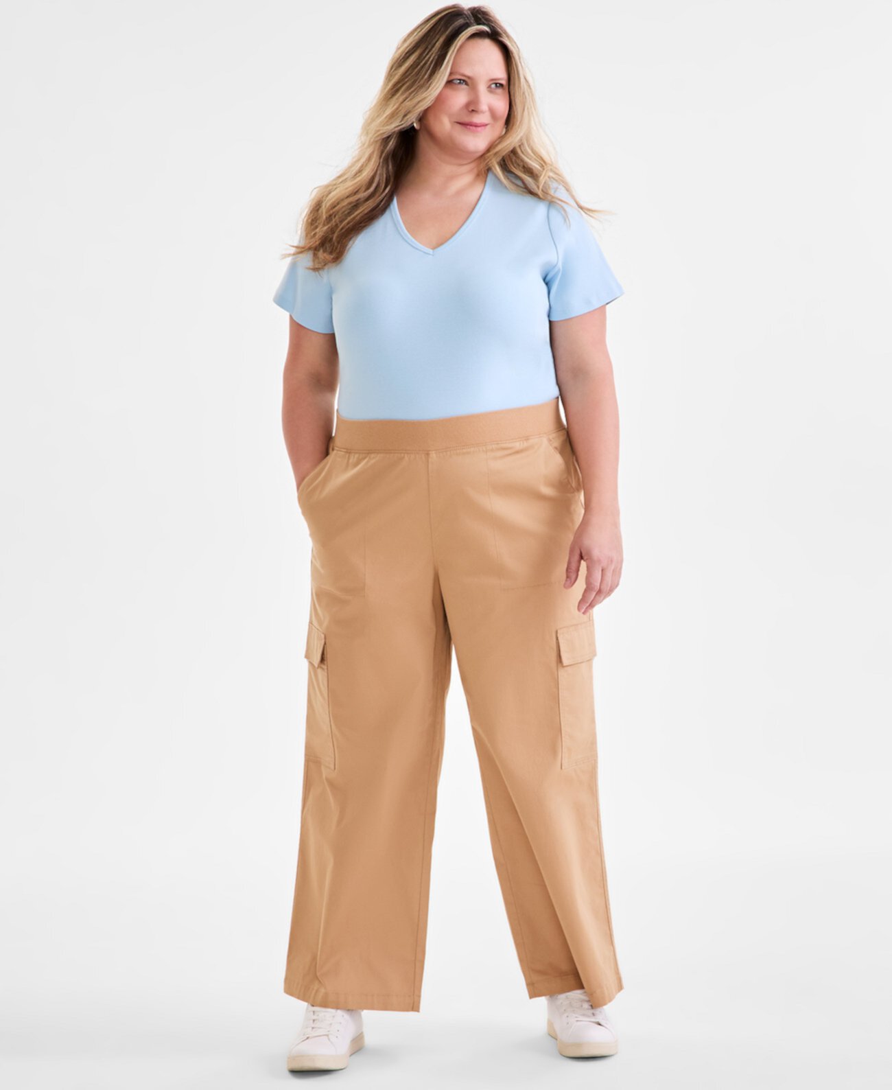 Plus Size  Pull-On Cargo Pants, Exclusively at Macy's Style & Co