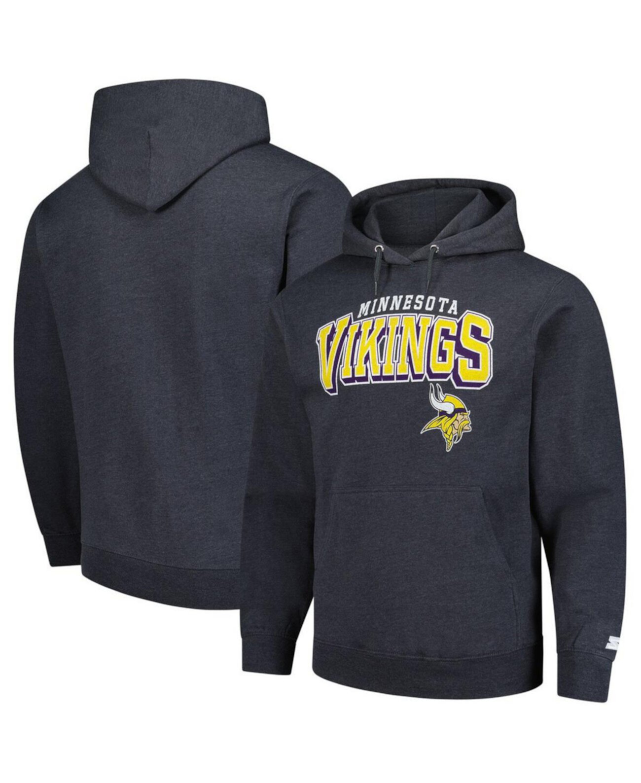 Men's Charcoal Minnesota Vikings Vintage Pullover Hoodie Starter