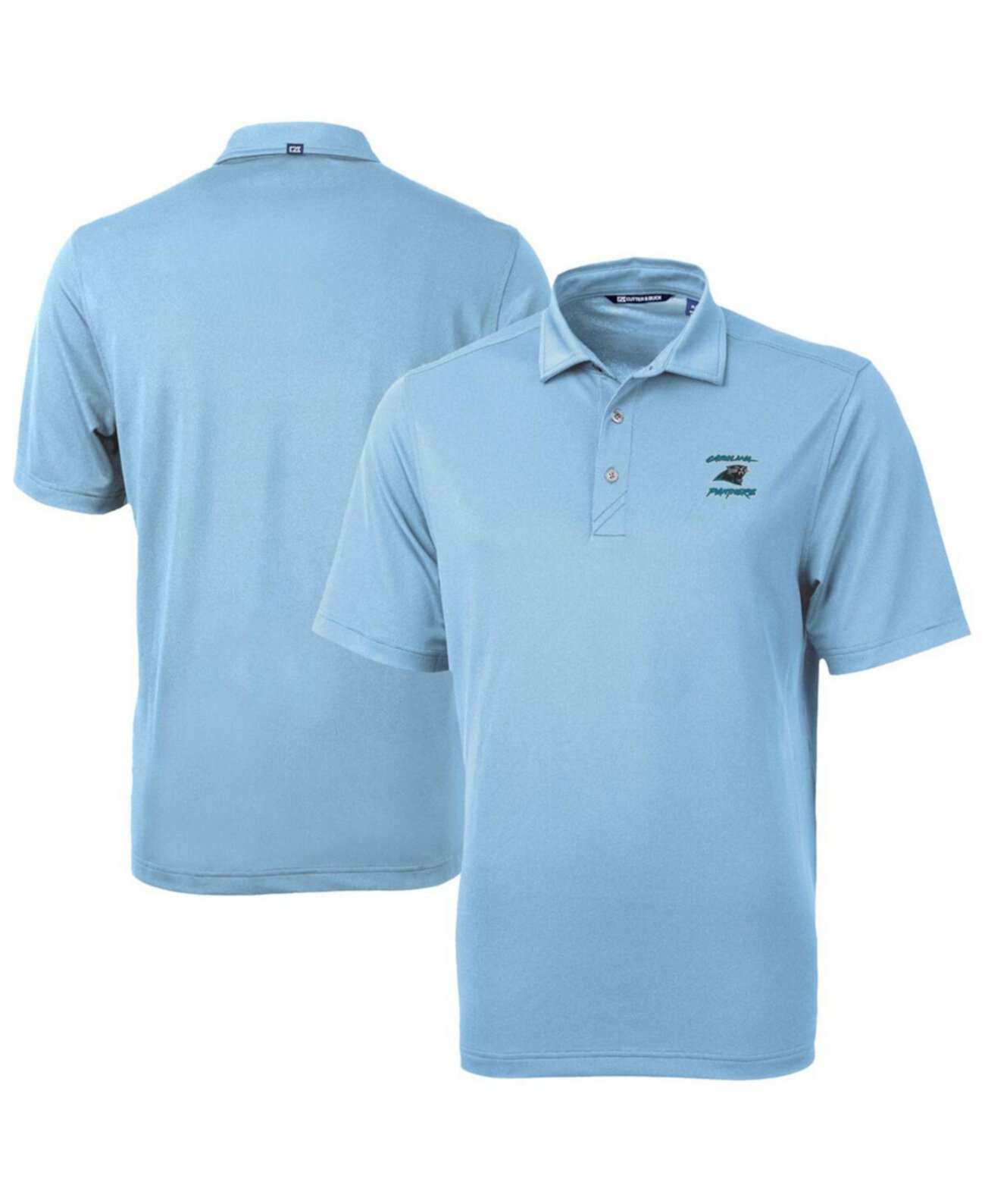 Men's Light Blue Carolina Panthers Virtue Eco Pique Polo Cutter & Buck