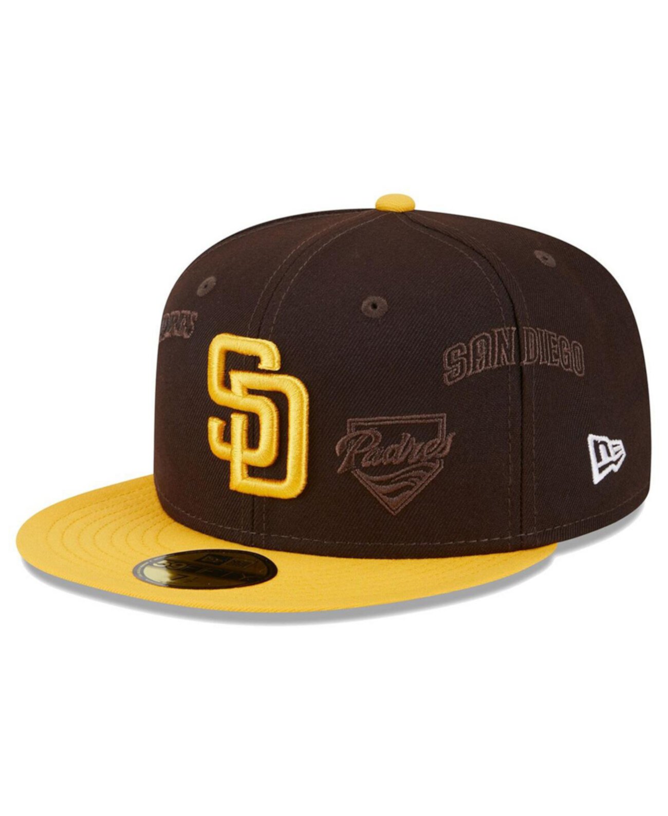 Men's Brown/Gold San Diego Padres Multi Logo 59FIFTY Fitted Hat New Era