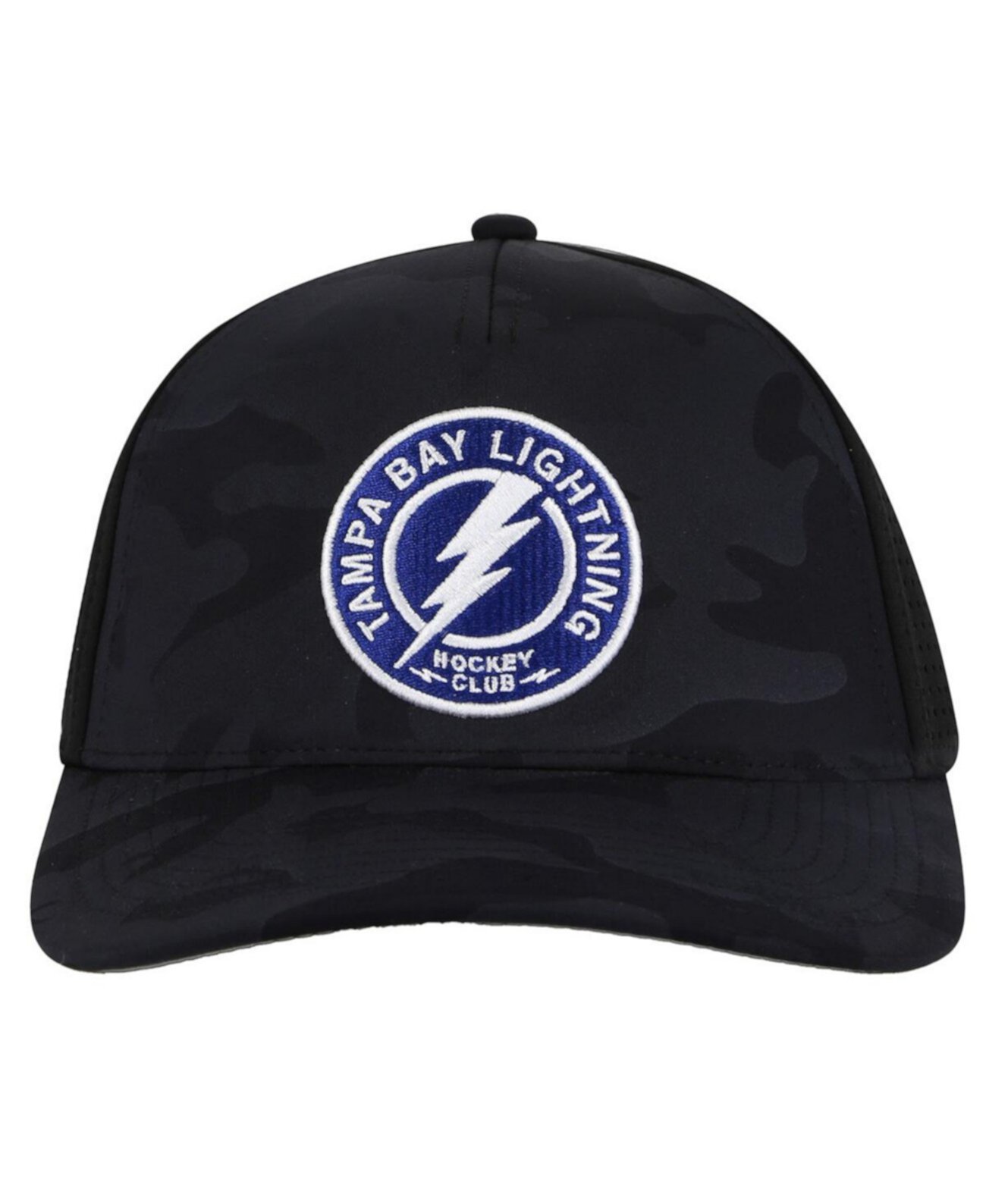 Men's Black Tampa Bay Lightning Valin Camo Super Tech Vented Adjustable Hat American Needle