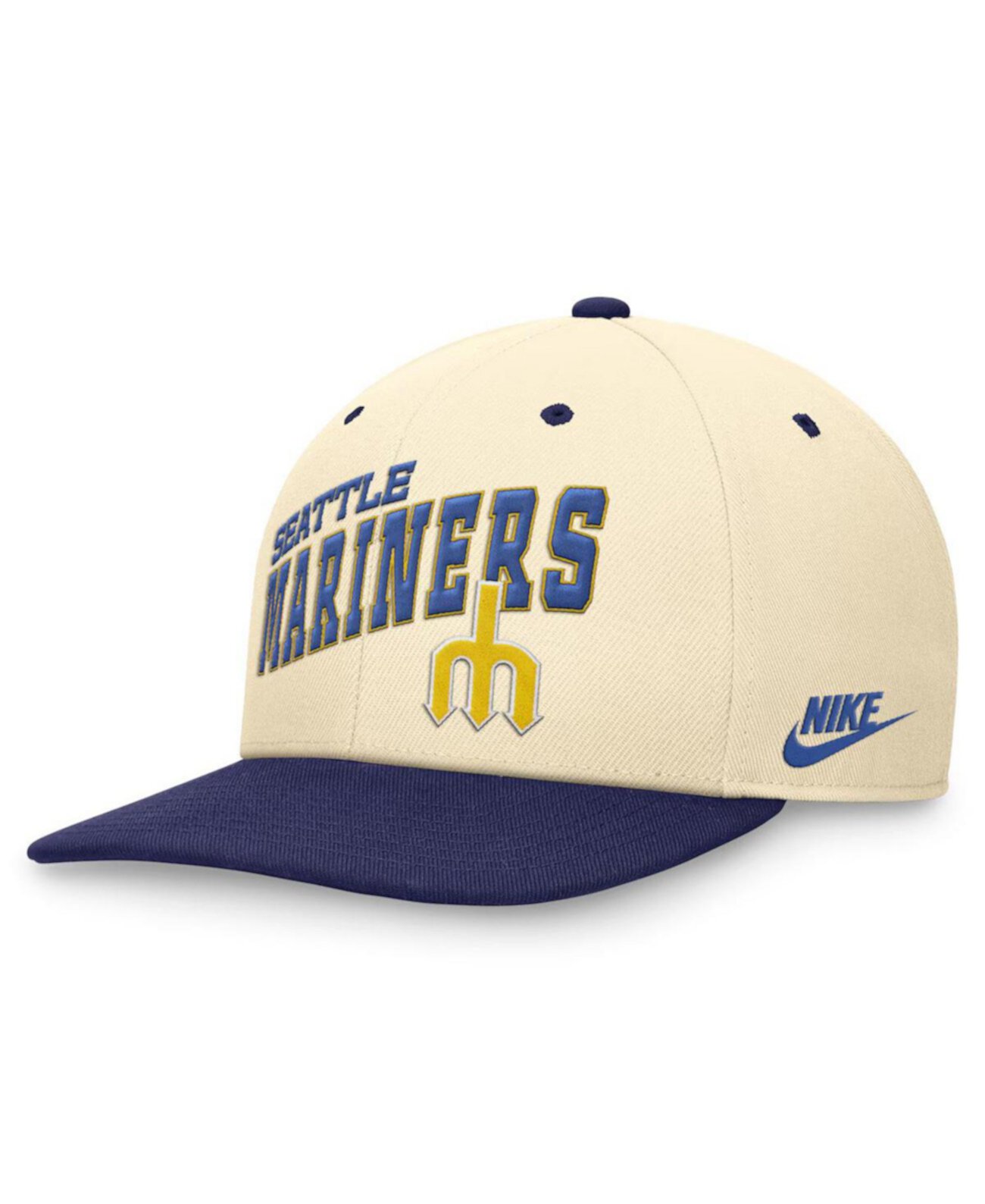 Men's Cream/Royal Seattle Mariners Rewind Cooperstown Collection Performance Snapback Hat Nike