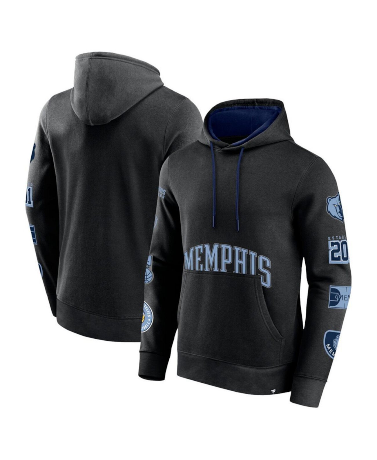 Men's Black Memphis Grizzlies Home Court Pullover Hoodie Fanatics