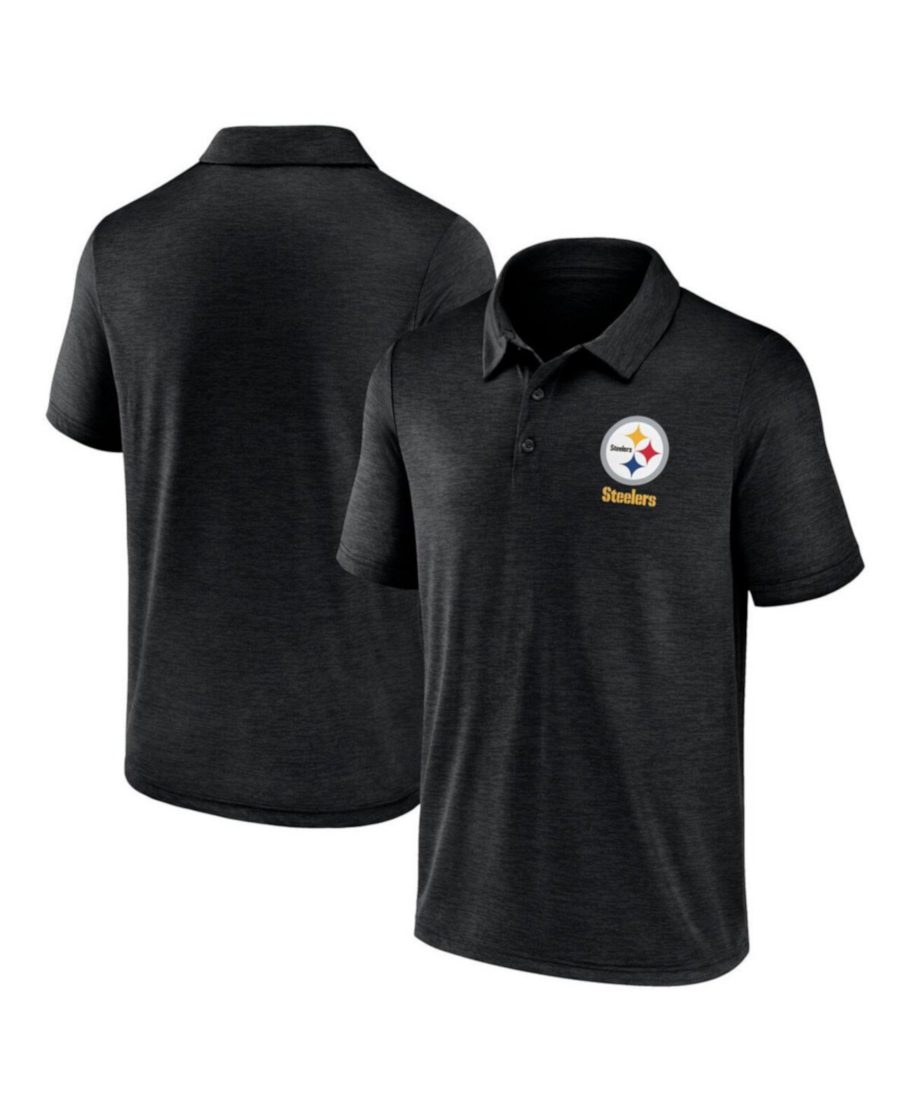 Men's Black Pittsburgh Steelers Making Waves Polo Fanatics