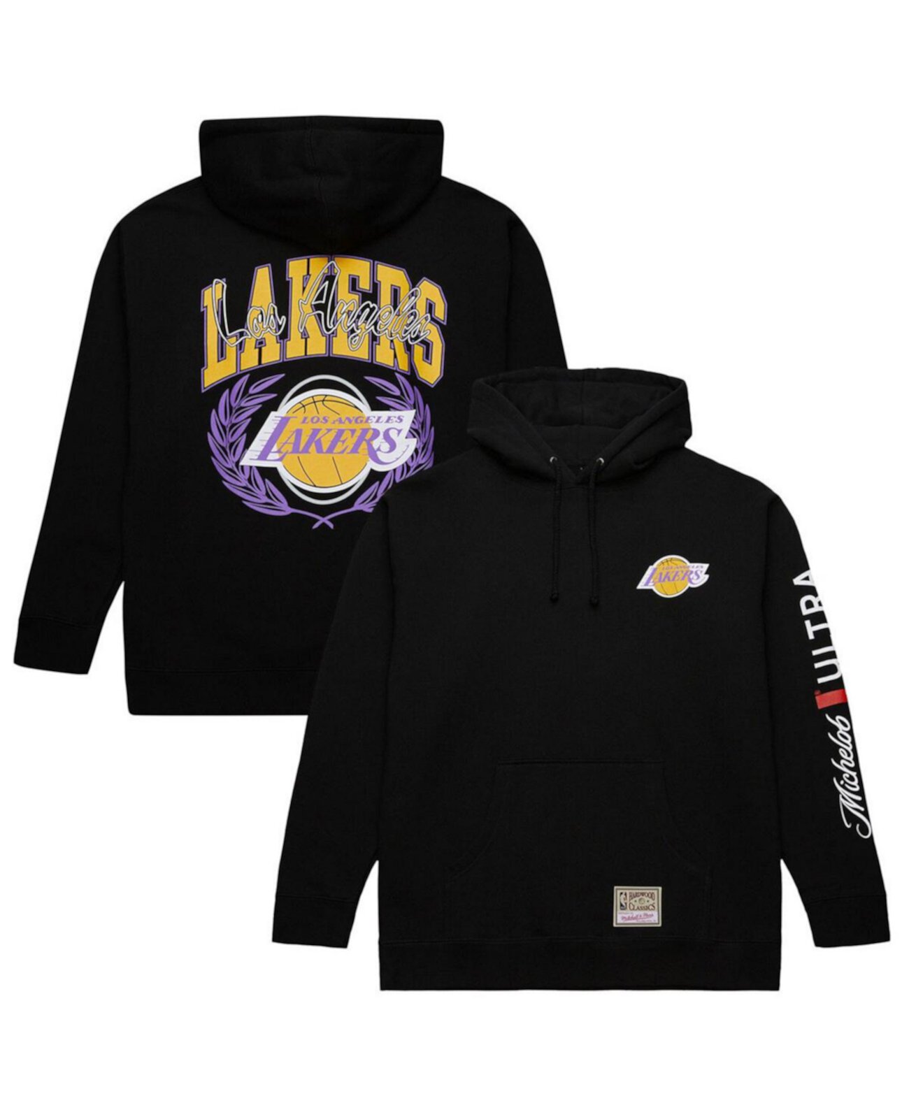 Men's Black Los Angeles Lakers NBA x Michelob Ultra Swish Sip Pullover Hoodie Mitchell & Ness