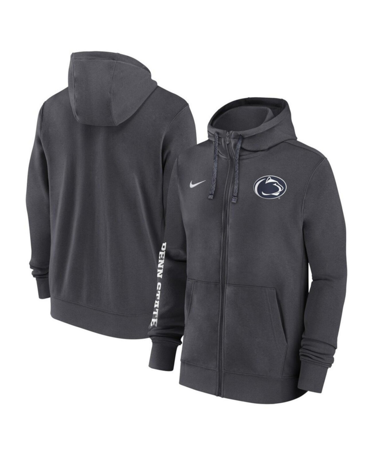 Men's Anthracite Penn State Nittany Lions 2024 Sideline Full-Zip Hoodie Nike