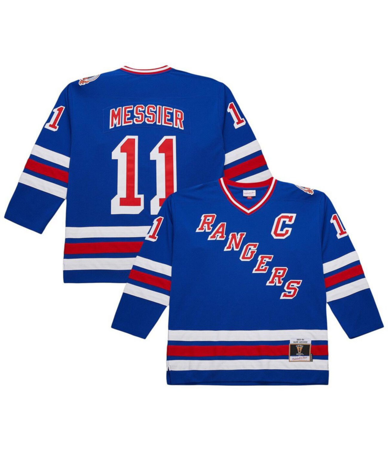 Мужской лонгслив Mark Messier, 1993/94, 2.0, New York Rangers, с эмблемами и отделкой, Mitchell & Ness Mitchell & Ness