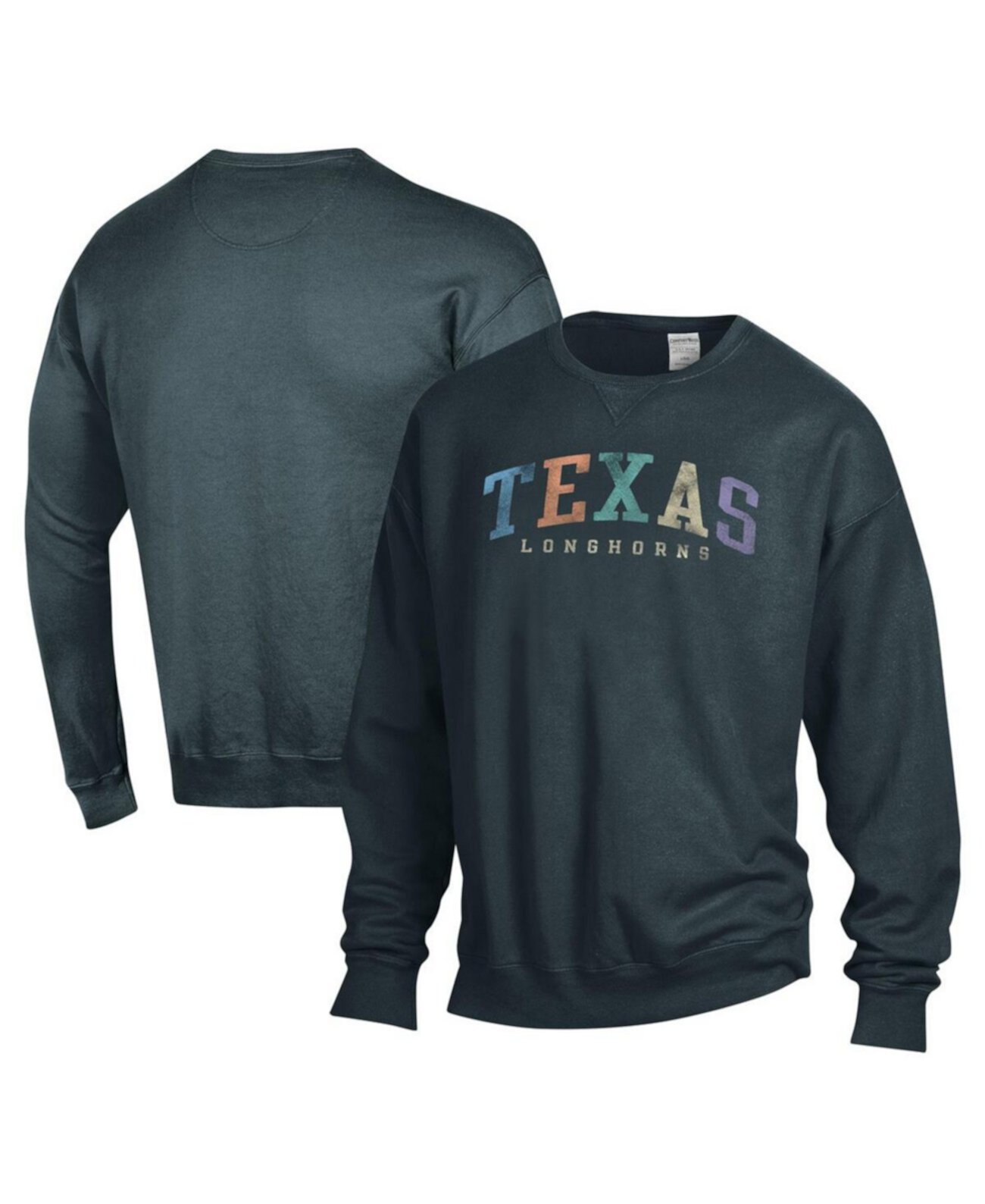 Men's and Women's Gray Texas Longhorns Oversized Pullover Sweatshirt Comfortwash