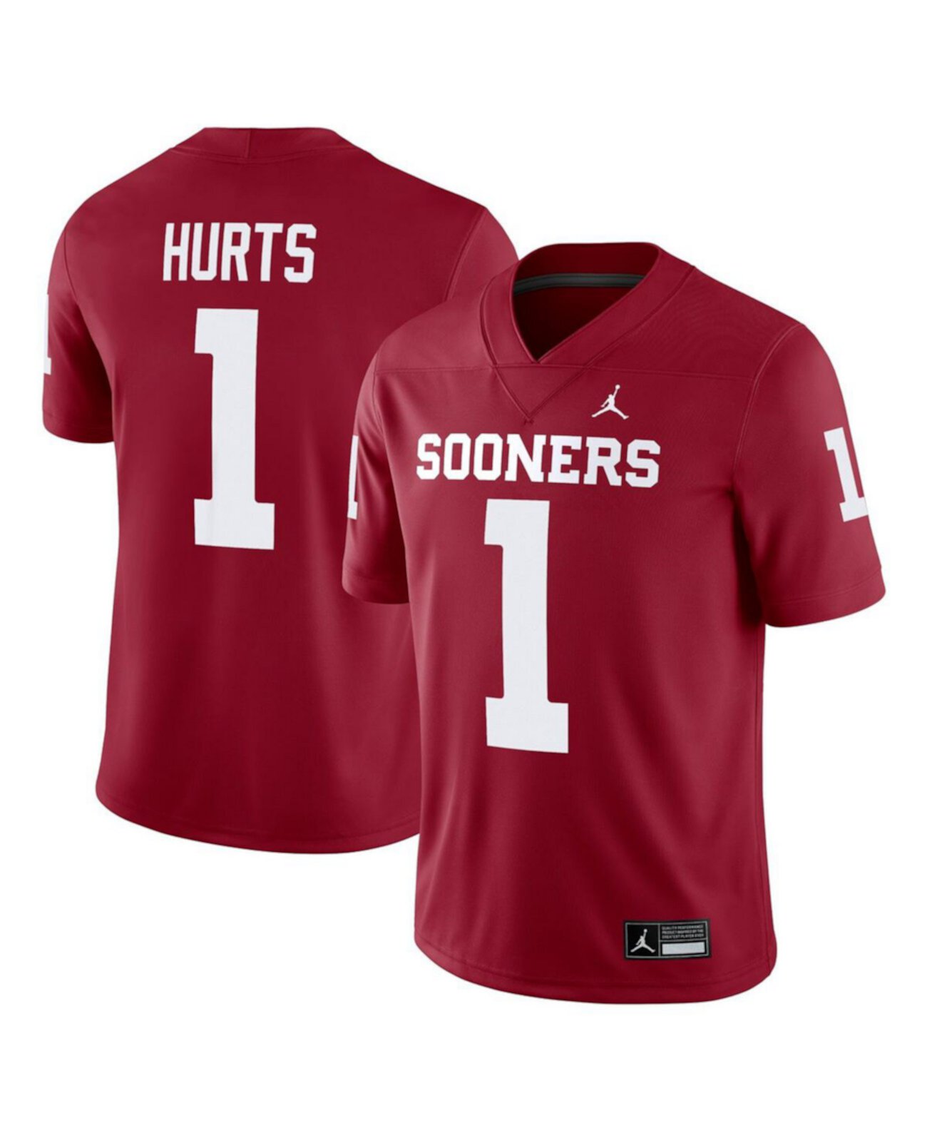 Men's Jalen Hurts Crimson Oklahoma Sooners Alumni Player Game Jersey Jordan