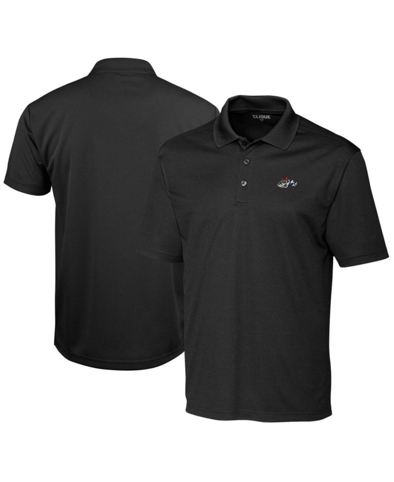 Men's Black Rocket City Trash Pandas Clique Spin Eco Performance Pique Polo Cutter & Buck