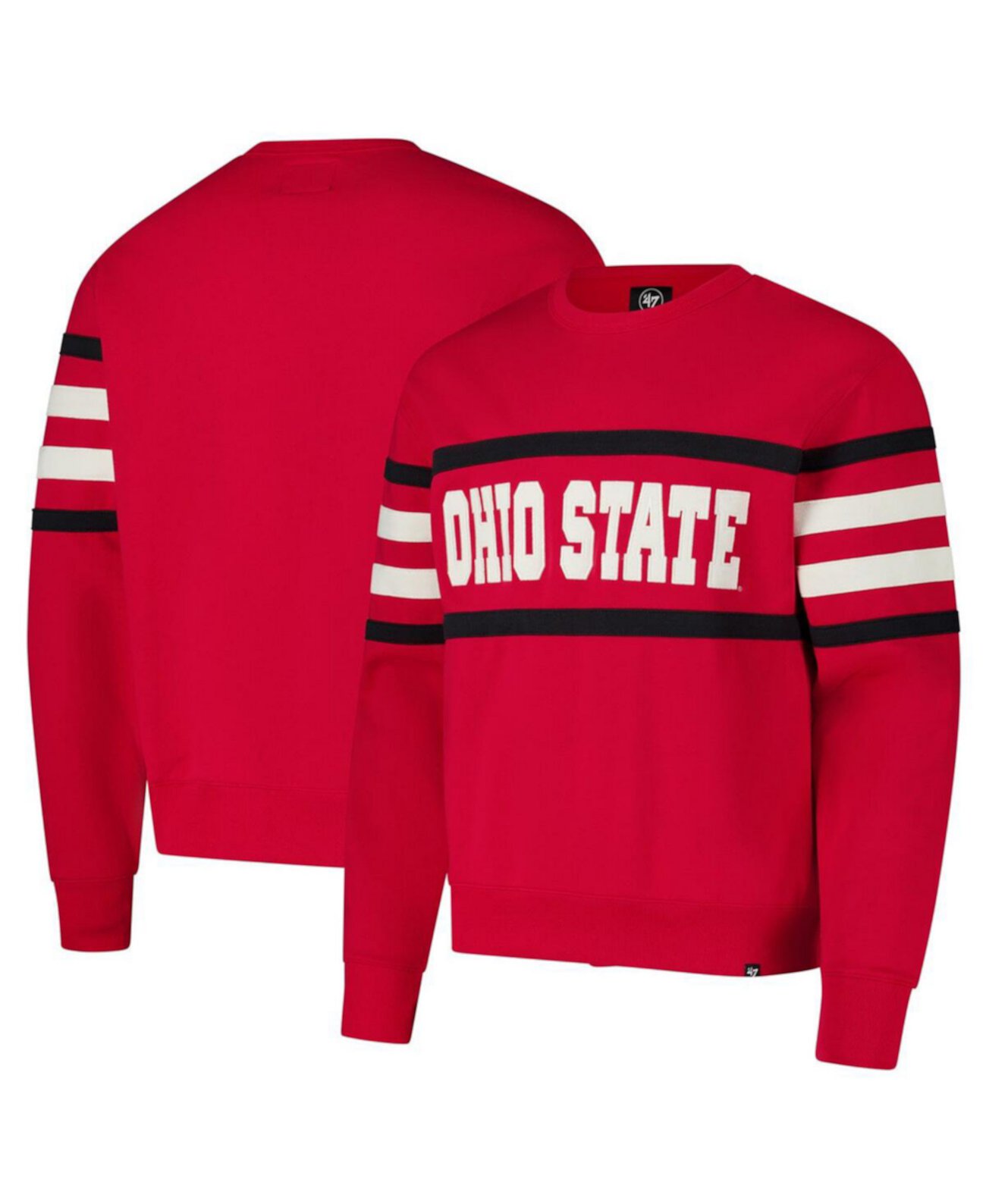 '47 Men's Scarlet Ohio State Buckeyes Coaches Collection Pullover Sweatshirt '47 Brand