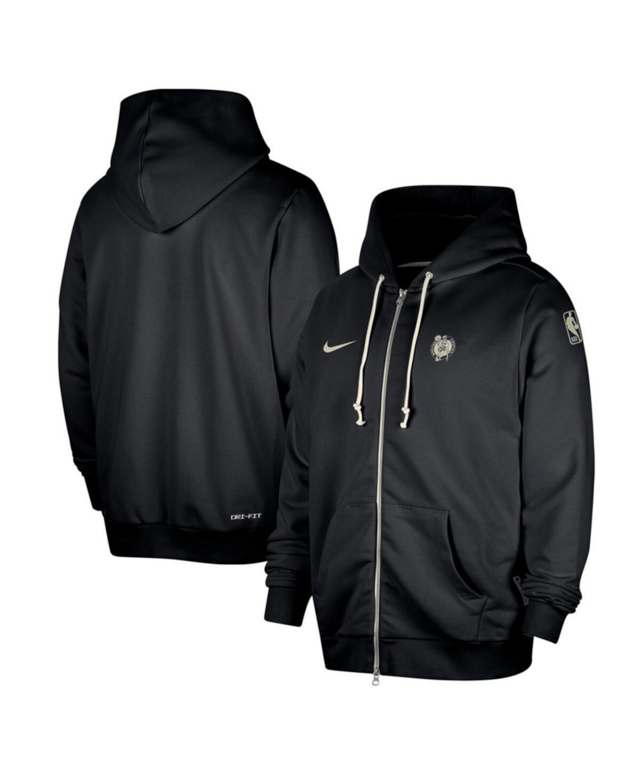 Men's Black Boston Celtics Authentic Standard Issue Full-zip Hoodie Jacket Nike