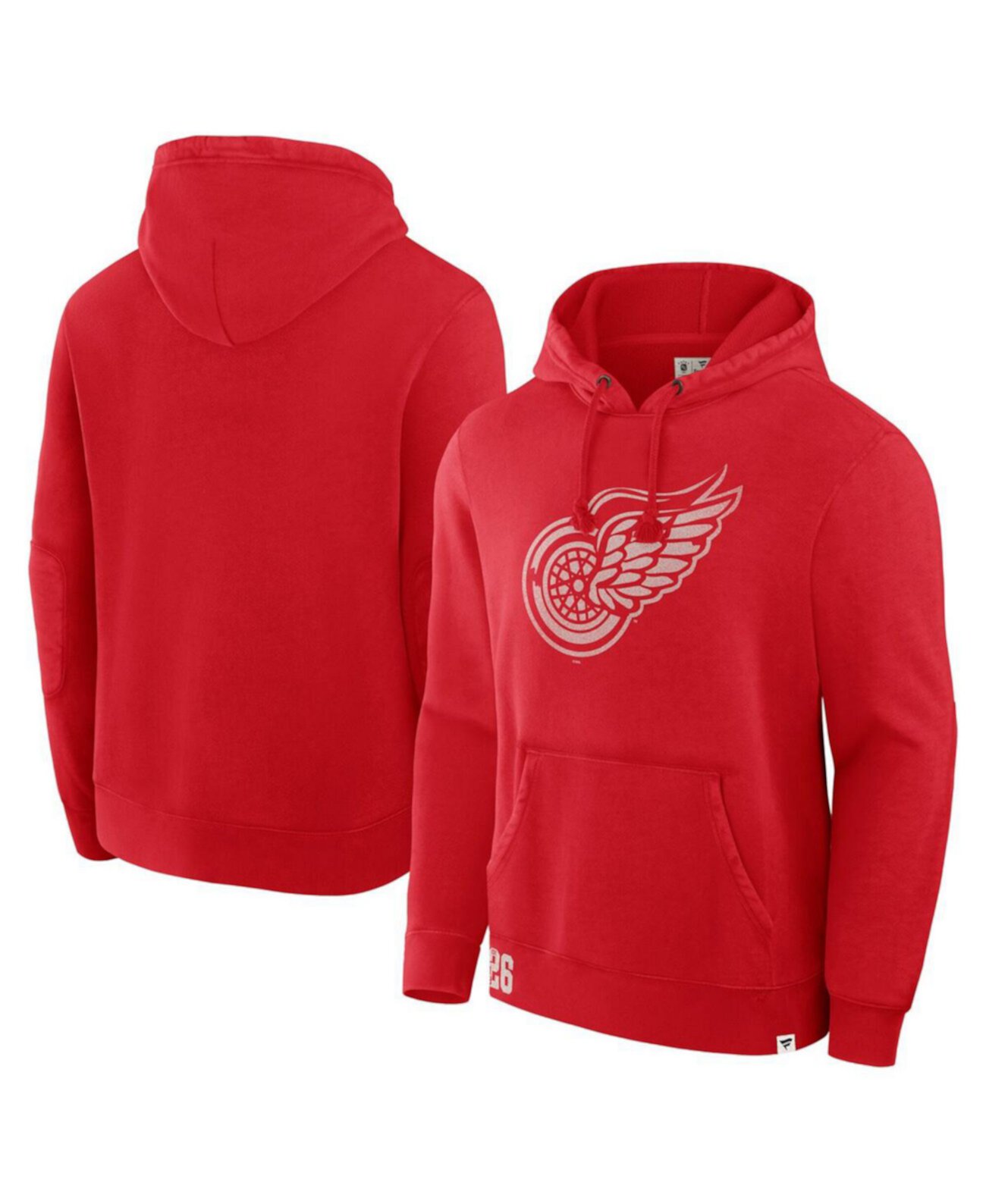 Men's Red Detroit Red Wings Decades Collection Tradition Fleece Pullover Hoodie Fanatics