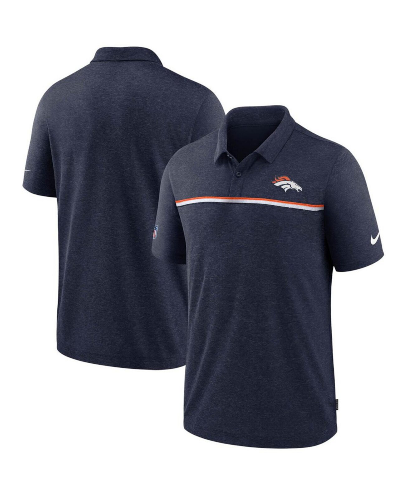 Men's Navy Denver Broncos Sideline Early Season Team Performance Polo Nike