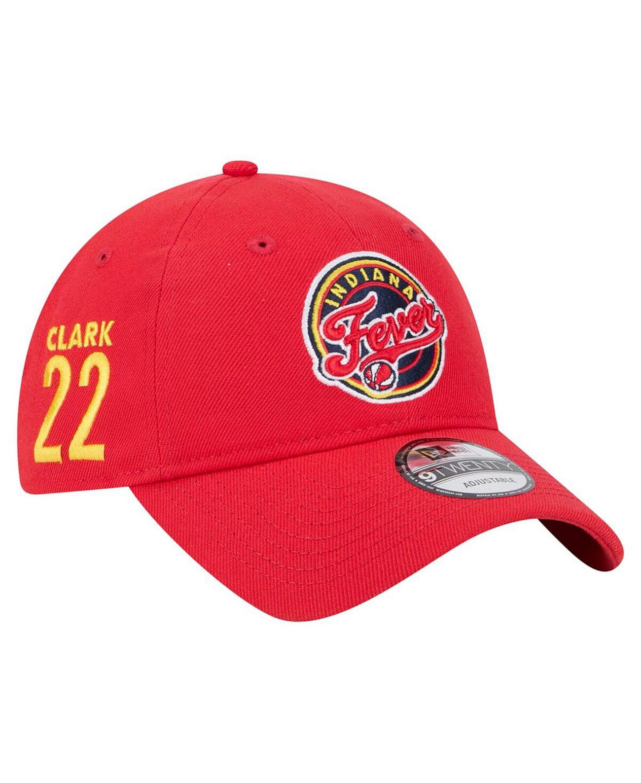 Men's Caitlin Clark Red Indiana Fever Name Number Sidepatch 9TWENTY Adjustable Hat New Era