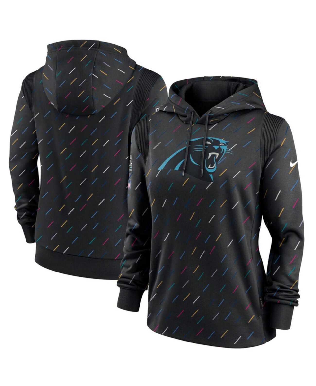 Women's Anthracite Carolina Panthers NFL Crucial Catch Therma Pullover Hoodie Nike