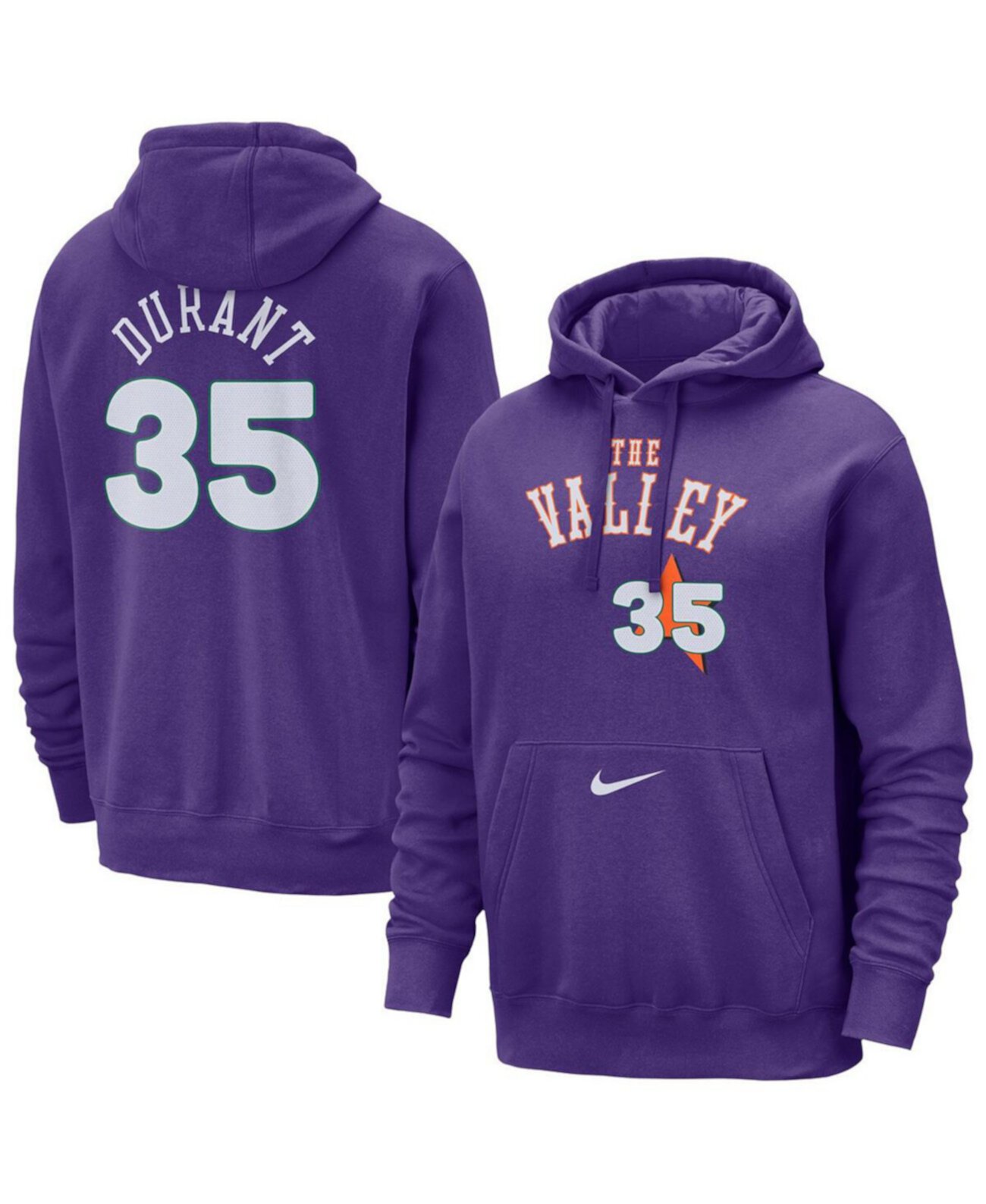 Men's Kevin Durant Purple Phoenix Suns 2024/25 City Edition Name Number Pullover Hoodie Nike