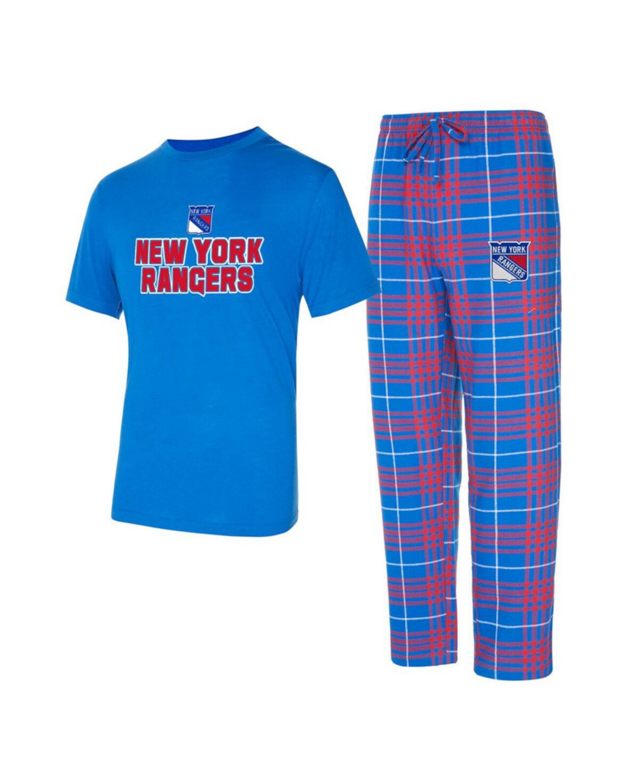 Men's New York Rangers Vector T-Shirt Pants Sleep Set Concepts Sport