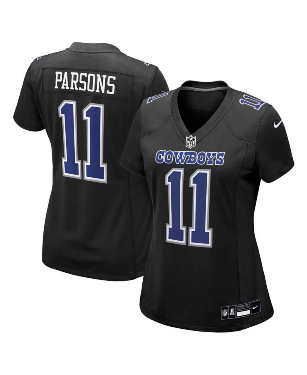 Women's Micah Parsons Carbon Black Dallas Cowboys Fashion Game Jersey Nike