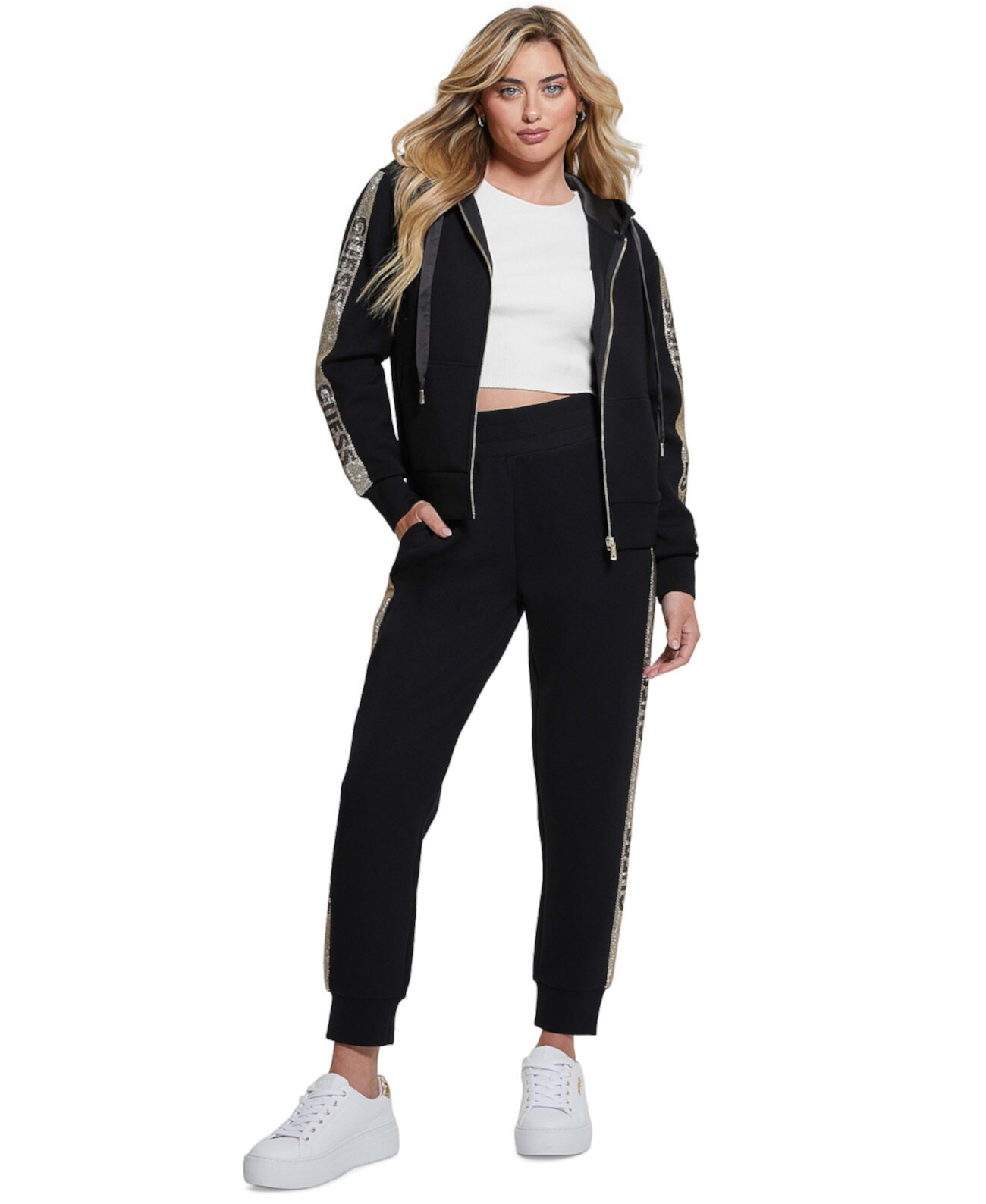 Women's Studded Logo Jogger Pants Guess