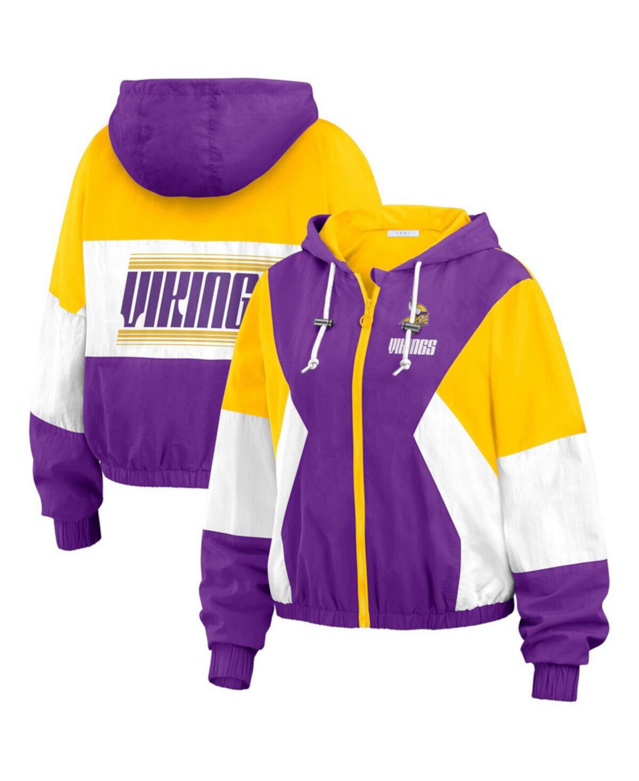 Women's Purple Minnesota Vikings Color Block Full-Zip Windbreaker Jacket WEAR by Erin Andrews