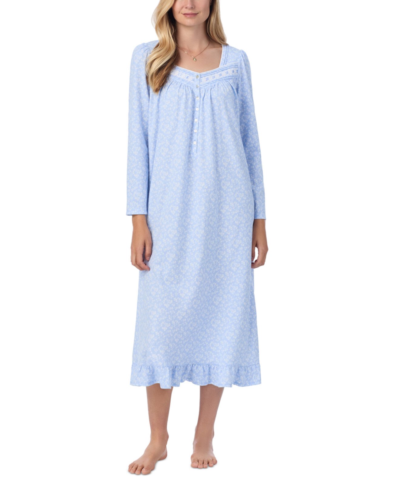 Women's Cotton Floral Ruffled Nightgown Eileen West