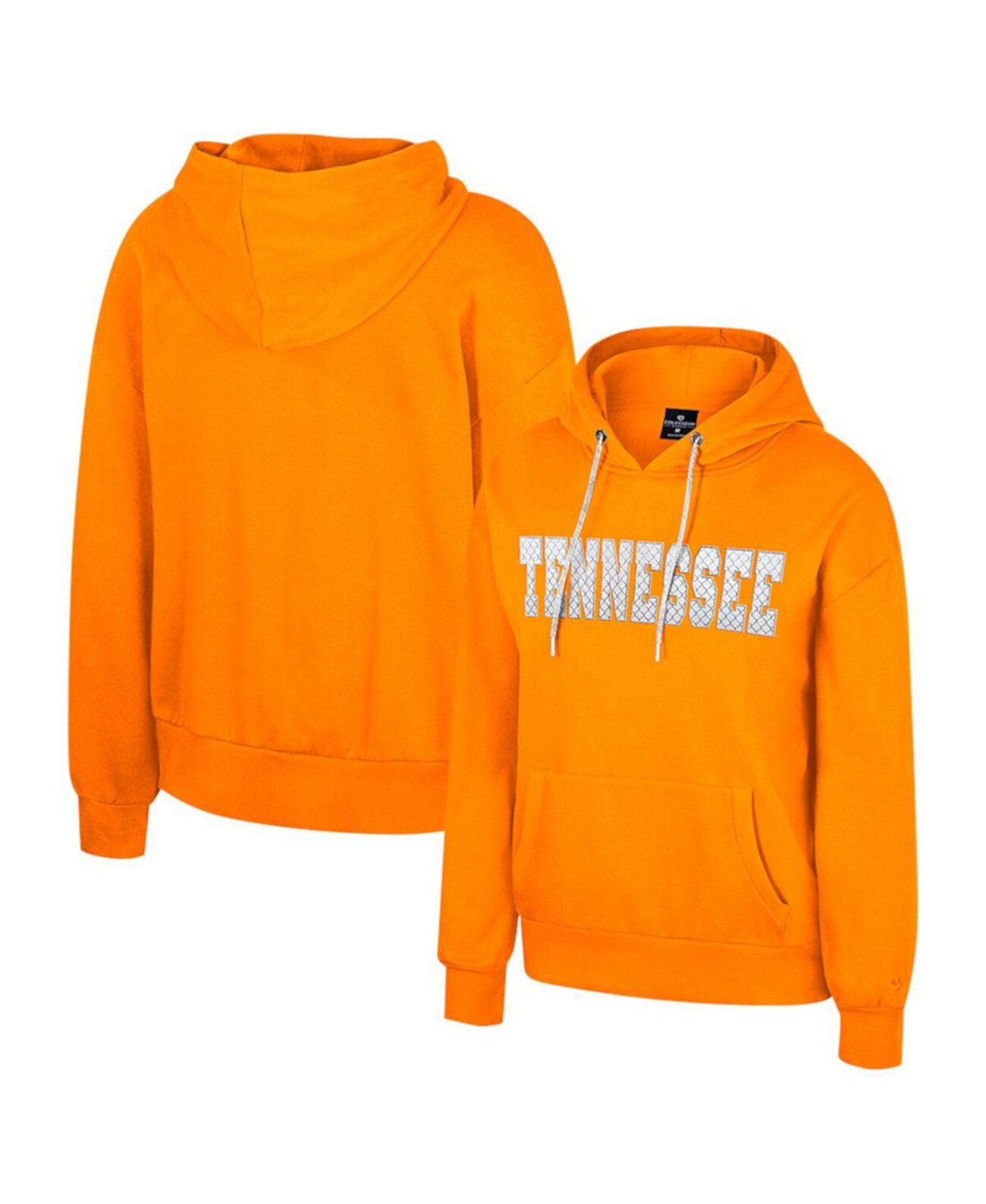 Women's Tennessee Orange Volunteers Reflection Rhinestone Drawcord Pullover Hoodie Colosseum