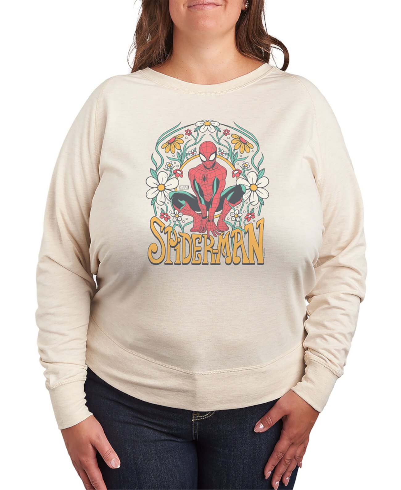 Plus Size Marvel Spider-Man Graphic Pullover T-Shirt Hybrid Apparel