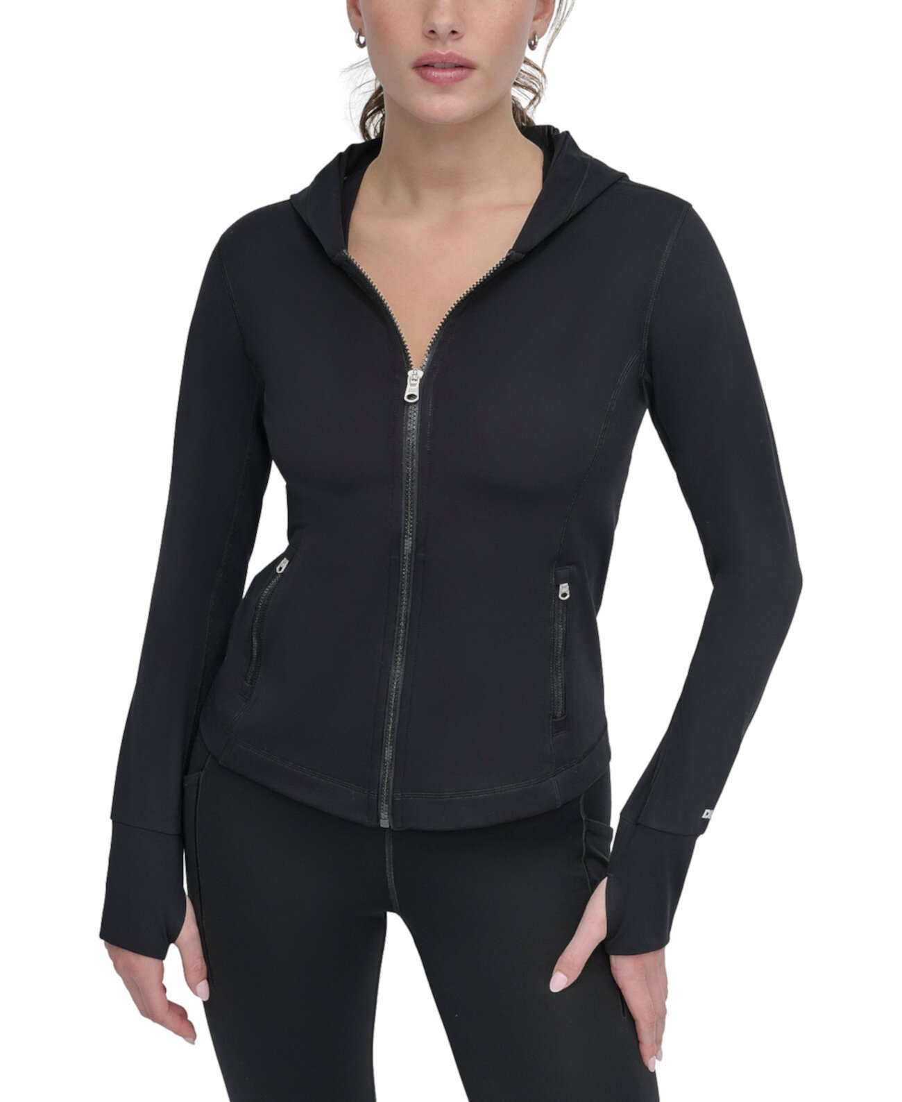 Sport Women's Balance Compression Zip Hoodie DKNY