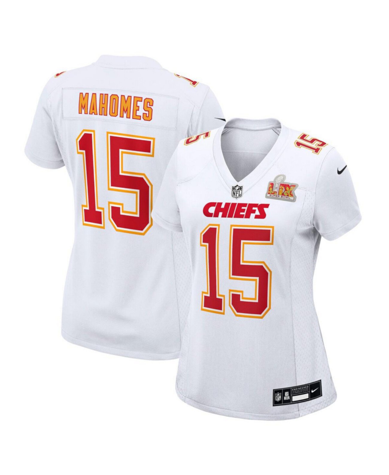 Women's Patrick Mahomes Tundra White Kansas City Chiefs Super Bowl LIX Fashion Game Jersey Nike