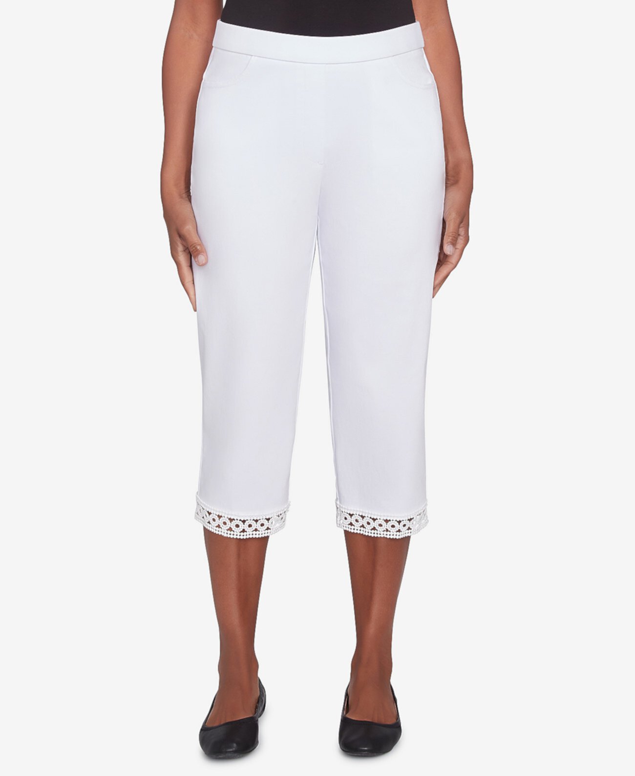 Petite Dress Code Comfort Allure Embellished Capri Pants Alfred Dunner