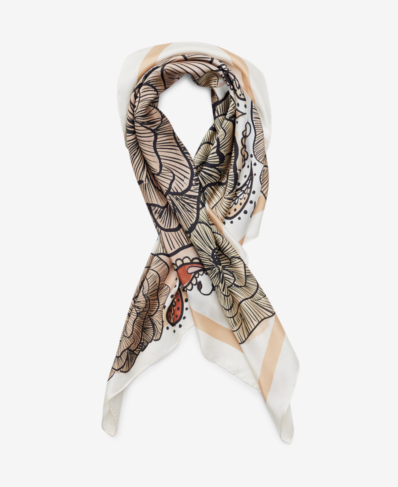 Blooming Paisleys Satin Square Scarf Steve Madden