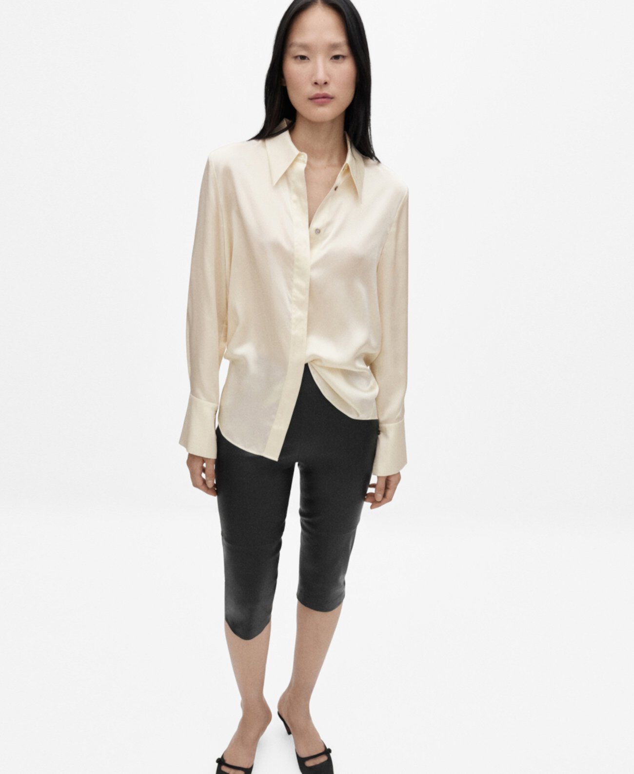 Women's Satin Silk Shirt Mango