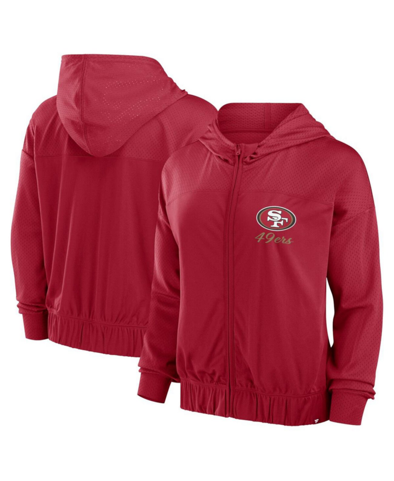 Women's Scarlet San Francisco 49ers Script Lock Full-Zip Hoodie Fanatics