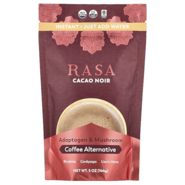 Adaptogen & Mushroom Coffee Alternative, Instant, Cacao Noir, 5 oz (144 g) Rasa