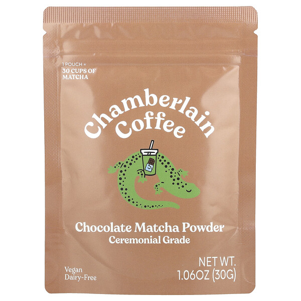 Chocolate Matcha Powder, Ceremonial Grade , 1.06 oz (30 g) Chamberlain Coffee