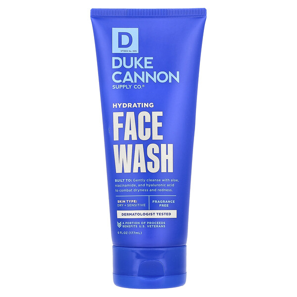 Hydrating Face Wash, Fragrance Free , 6 fl oz (177 ml) Duke Cannon Supply Co.